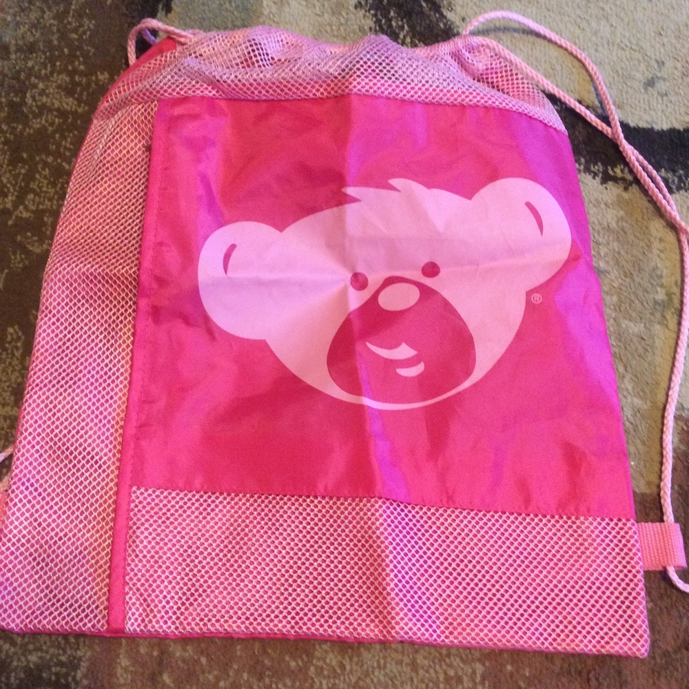 BUILD A BEAR PINK CINCH BAG